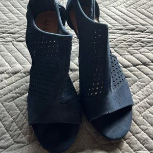 Style and co blue navy suede 10m heels dress shoes